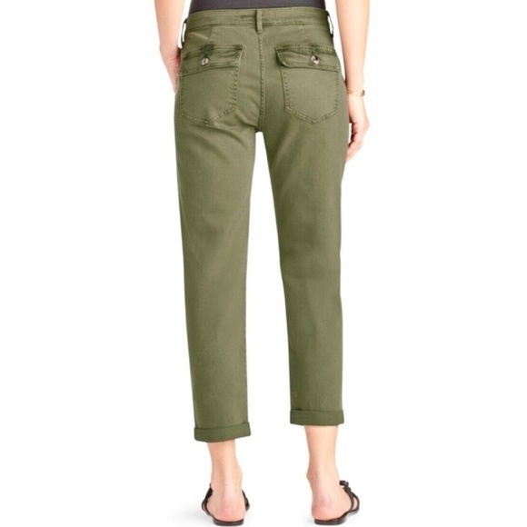 New Sam Edelman Cargo Ankle Pants Utility Crop Pant Moss Green Size 32 - Picture 3 of 16